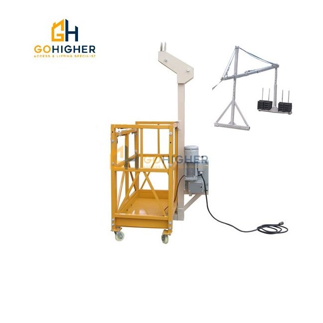 one person rope suspended platform zlp 630 1phase for build window cleaning elevators installation andamio colgante una persona