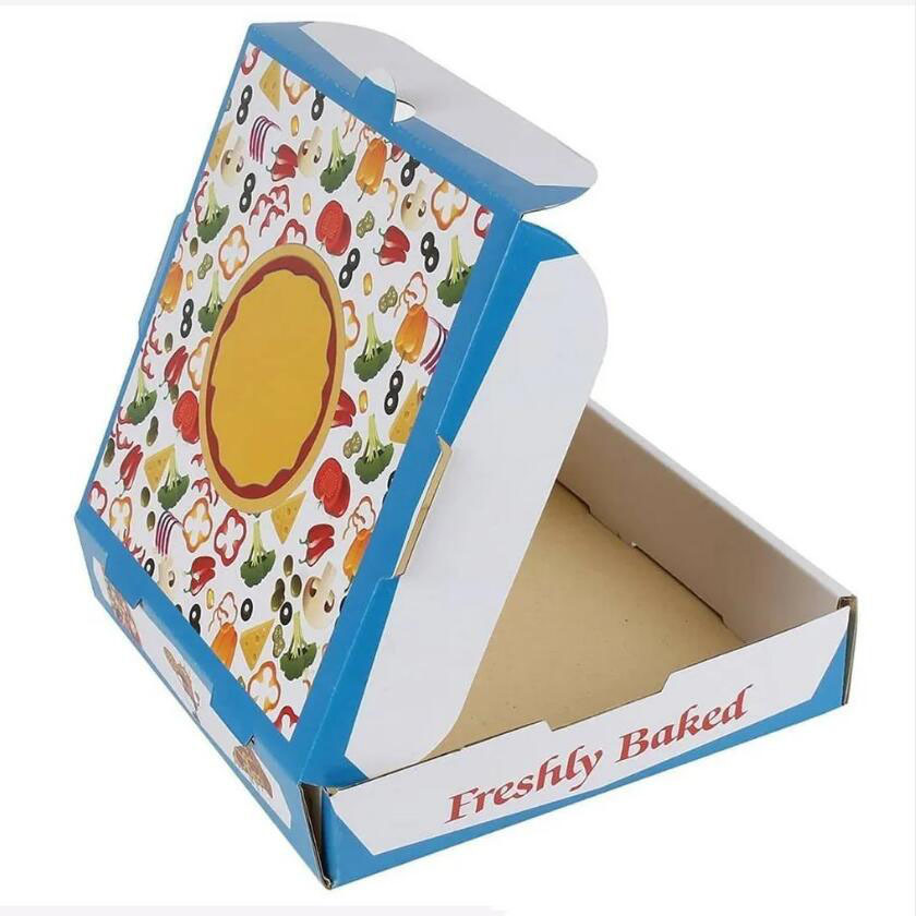 kraft corrugated octangle shape pizza packaging paper box with custom logo