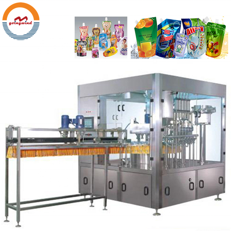 Automatic yogurt stand up pouch filling sealing packing machine auto yoghurt milk premade spout bag packaging machinery for sale