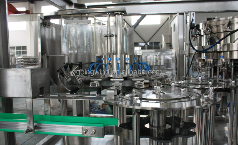 Automatic water cola bottle filling machine auto carbonated soda soft drink pepsi cola bottling plant packaging line machinery