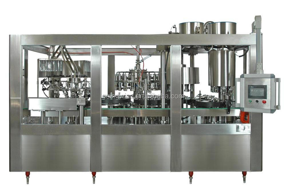 Automatic water cola bottle filling machine auto carbonated soda soft drink pepsi cola bottling plant packaging line machinery