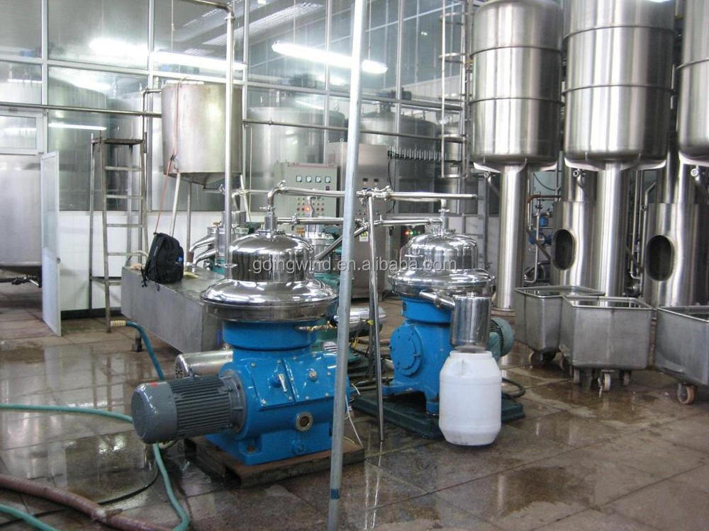 Automatic milk cream centrifugal separator machine auto 300 500 1000 3000 5000 l/h dairy cream separator cheap price for sale