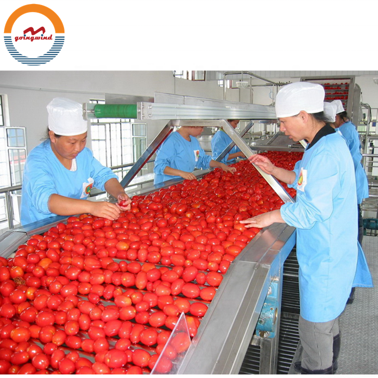 Automatic tomato puree production line auto tomato puree processing plant equipment factory manufacturing making machines price