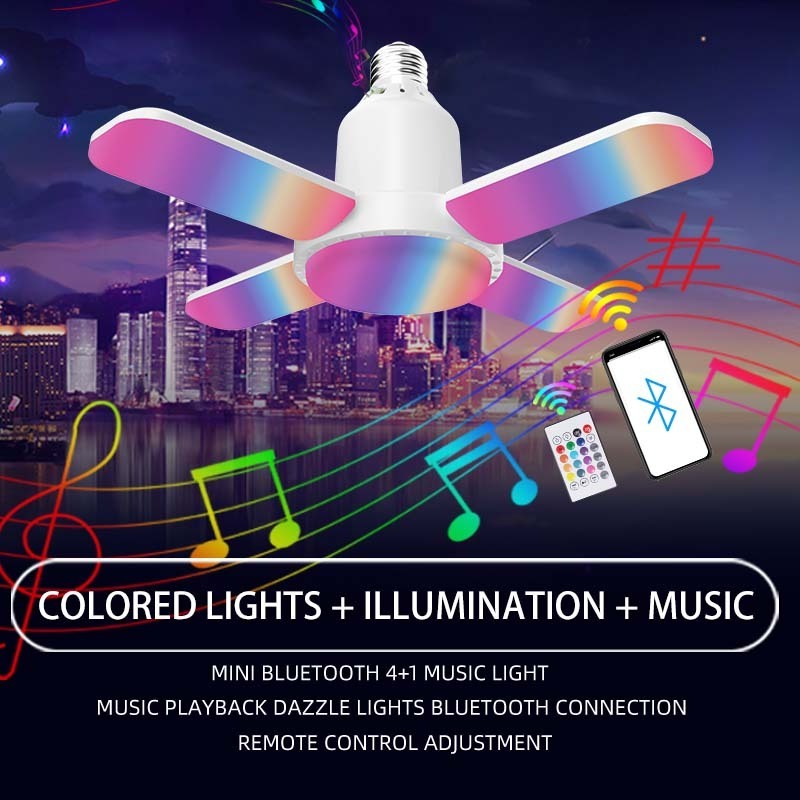 magic ball music speaker B22 bulb E27 Dj party light wireless smart phone control RGB colorful foldable Party lamp Disco light