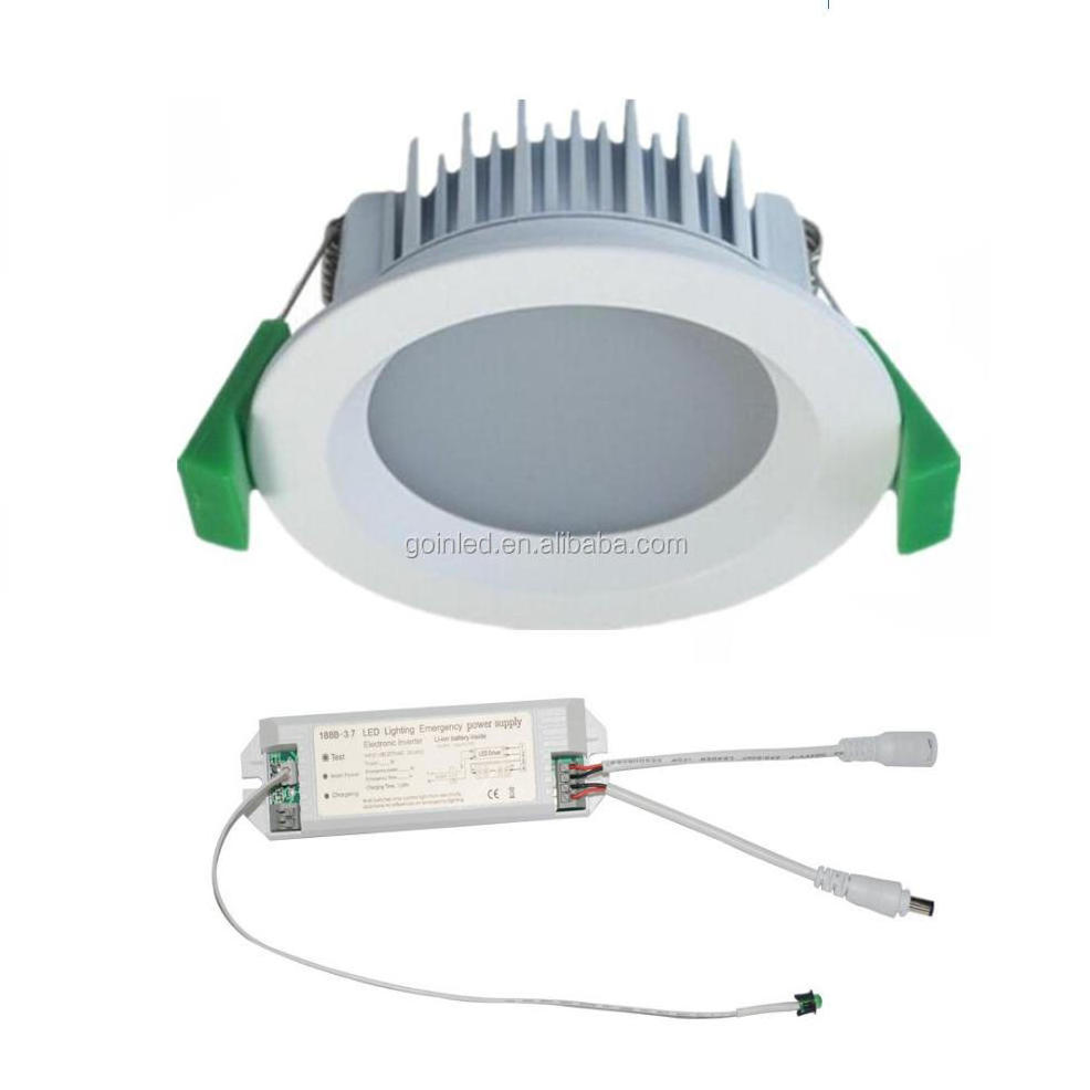 DALI 90mm cutout downlight ceiling recessed led rechargeable light with 3 hours emergency battery pack