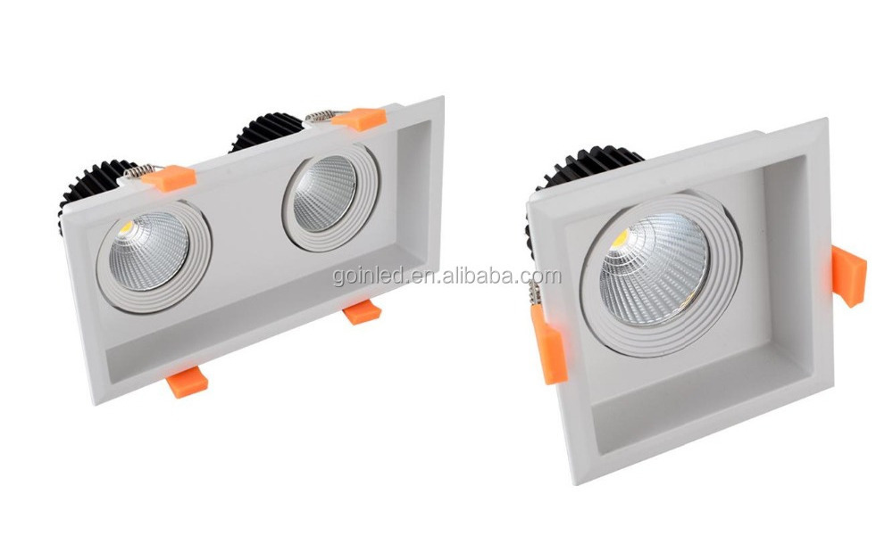 DALI rectangular cob ceiling recessed cob downlights cri80 adjustable 24W trimless led grille light