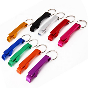 Hot sale promotional gift high quality aluminum alloy anodizing customize logo/QR code/color beer cans bottle opener keychain