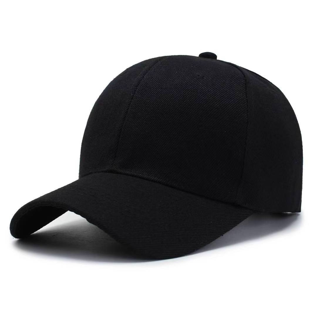 Wholesale mens Blank Plain black custom logo baseball cap