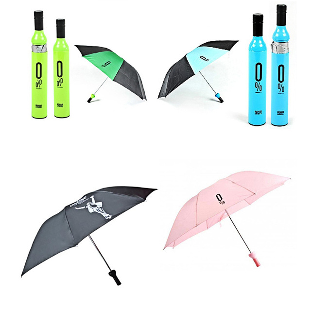 Hot-Sale New Design Creative Customized Cheap Wine Bottle Umbrella Promotional