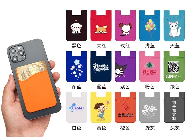 OEM Logo Custom hot selling credit card cell phone sticker card holder 3m sticker smart wallet mobile card bag