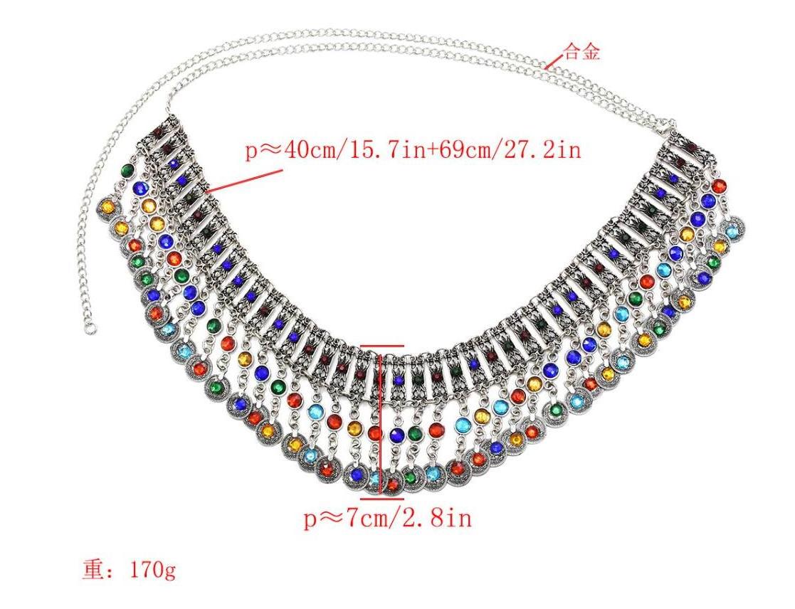 New arrival fashion metal tassel waist chain high quality crystal belly dance waist chain diamond body jewelry chain