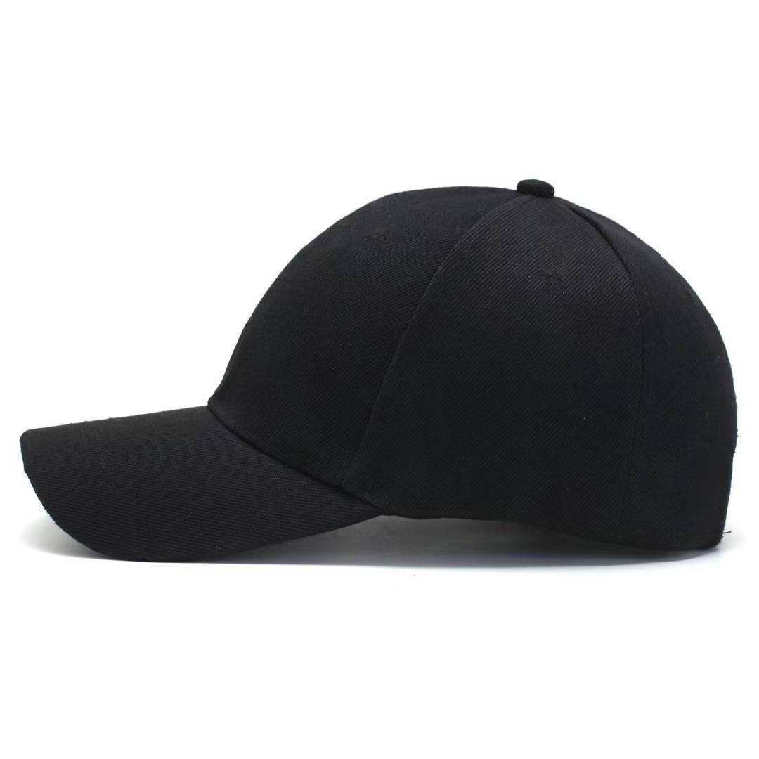 Wholesale mens Blank Plain black custom logo baseball cap