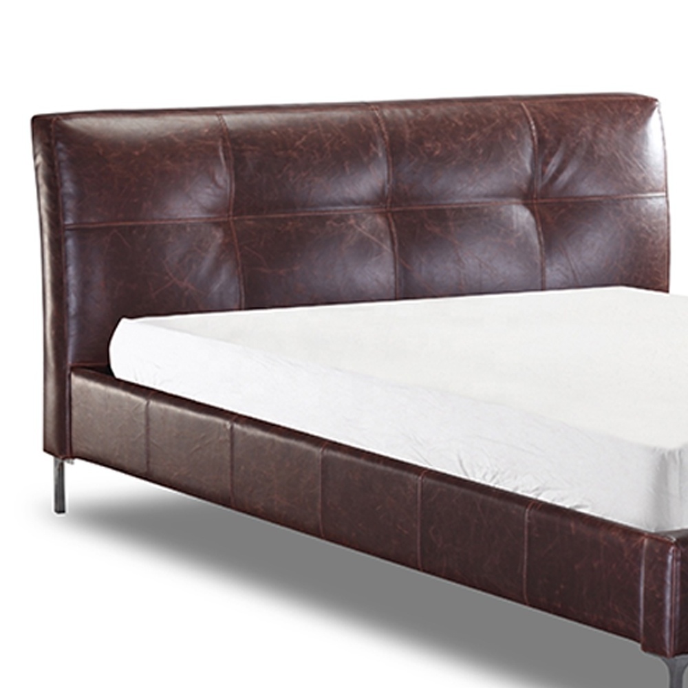 Nordic Cheap Modern Half Moon Leather Set Boxspring King Size Bed