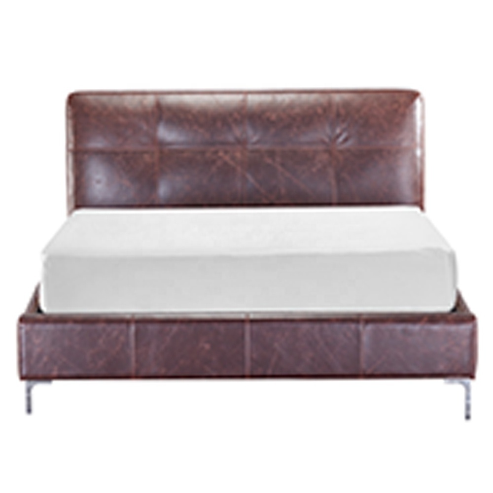 Nordic Cheap Modern Half Moon Leather Set Boxspring King Size Bed