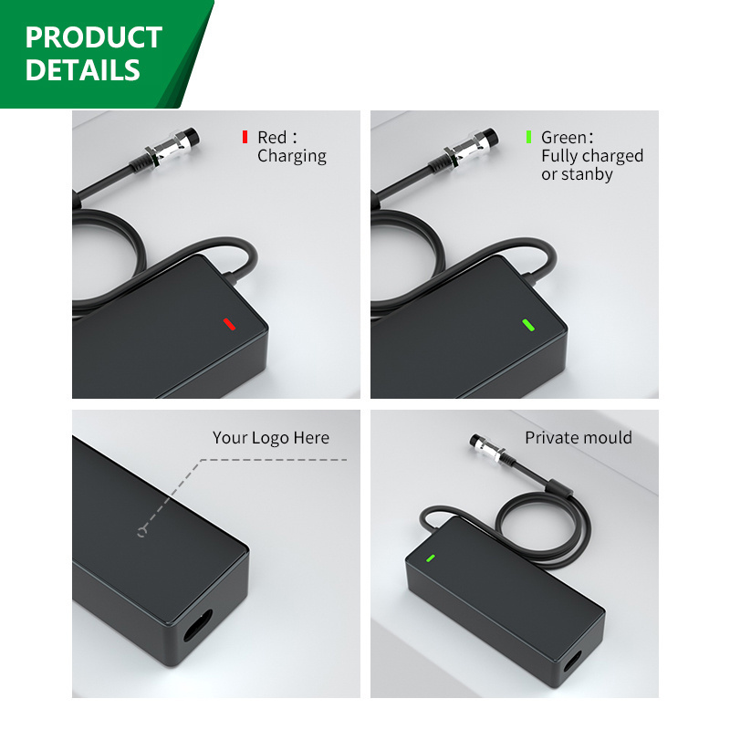 PSE KC RCM UL CE certified black white 42V 2A charger for 36V Electric e-Bike Scooter Li-ion Battery