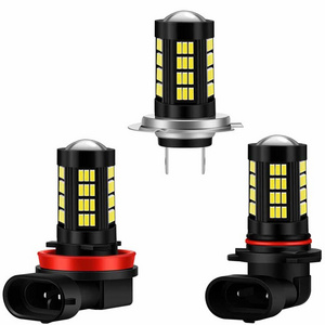 12V Highlight Car LED Front Fog Lights 9005 9006 H7 8 H11 4014 66SMD Led Head Light Bulbs Turn Signal Lamp Brake Lights