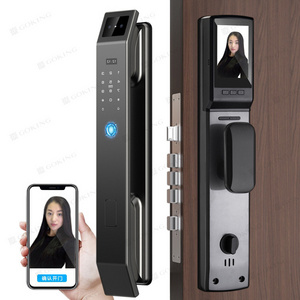 Goking High security 3D face recognition smart door lock electrical safety lock fingerprint wifi digital door lock with camara