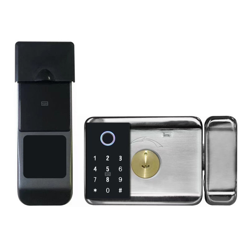 Goking IP66 waterproof mechanical keyless gate lock swing electric tuya remote control smart door lock outdoor