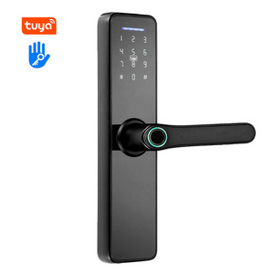 Goking Safety Ble Cheap Ttlock Lock Smart Digital Front Door Handle Electronic Fingerprint Tuya App Home Remote Lock Bluetooth