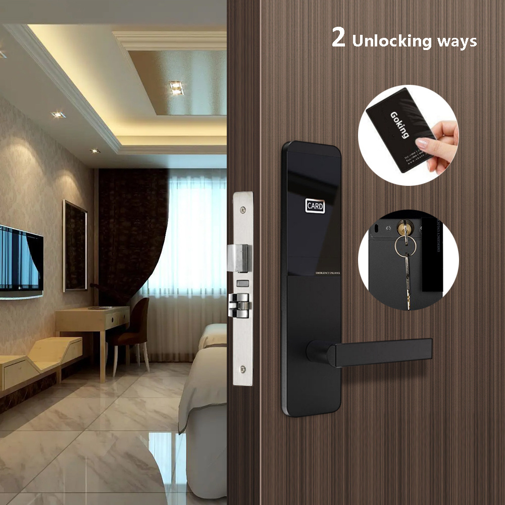 Goking rf security RFID electronic hotel key card system smart lock hotel lock intelligent door lock for hotel room