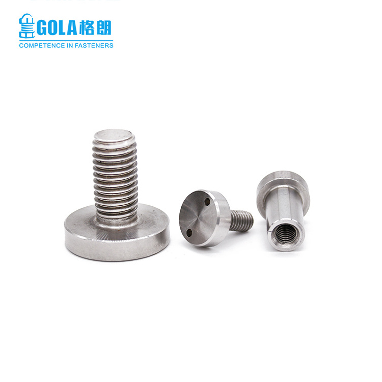 M4-M10 304/316 stainless steel flat pig nose security bolts and screw with two hole