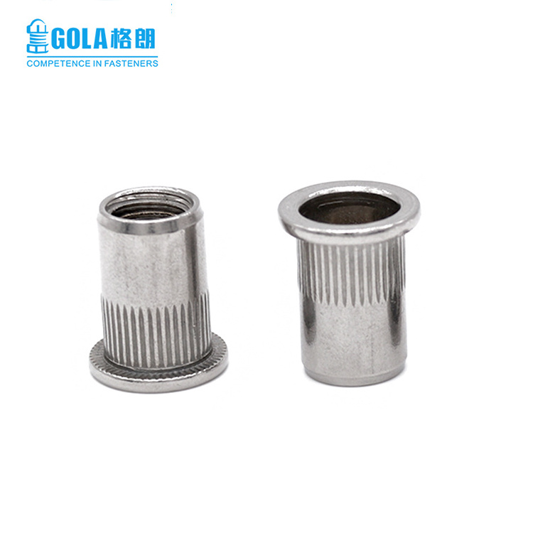 Flat head 304 stainless steel m12 blind rivet nut M3 M4 M5 M6 M8 M10 M12 Insert blind Rivet Nut