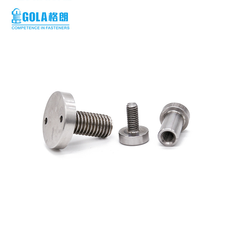 M4-M10 304/316 stainless steel flat pig nose security bolts and screw with two hole