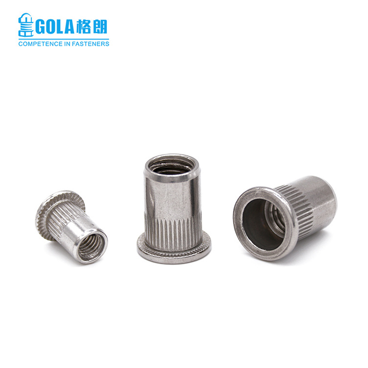 Flat head 304 stainless steel m12 blind rivet nut M3 M4 M5 M6 M8 M10 M12 Insert blind Rivet Nut