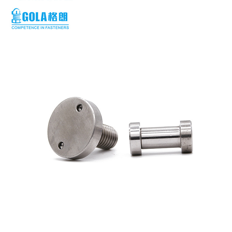 M4-M10 304/316 stainless steel flat pig nose security bolts and screw with two hole