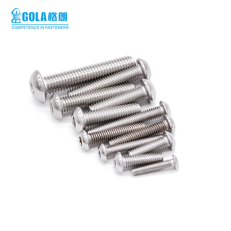 M2-M12 button head cap screw stainless Steel 304 316 hex socket pan head screw