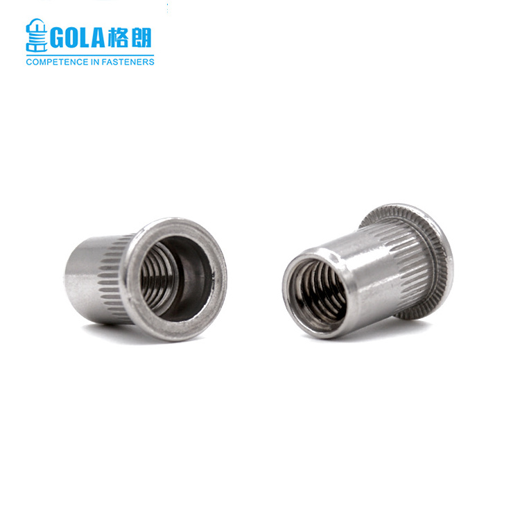 Flat head 304 stainless steel m12 blind rivet nut M3 M4 M5 M6 M8 M10 M12 Insert blind Rivet Nut