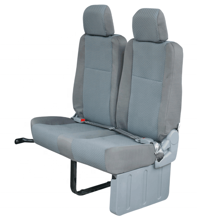 Adjustable  Hiace Bus Seats Soft Back Fabric Cloth Covering With Gear Recliner