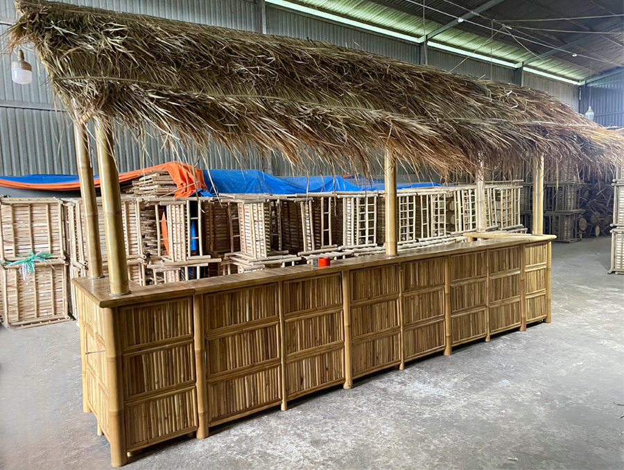 Big Bamboo House Bar - Outdoor gazebo - Bamboo Tiki Bar Hut - Natural bambus bar