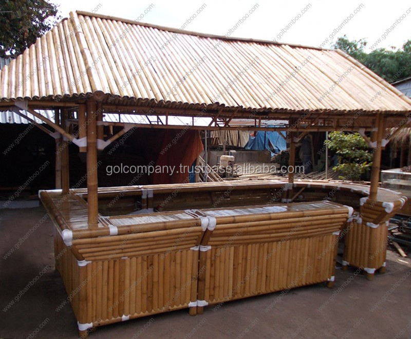 [wholesale] Big Bamboo House Bar - Bamboo Tiki Bar Hut - Natural bambus bar - Bamboo stool / Chair - Gazebo / Bungalow