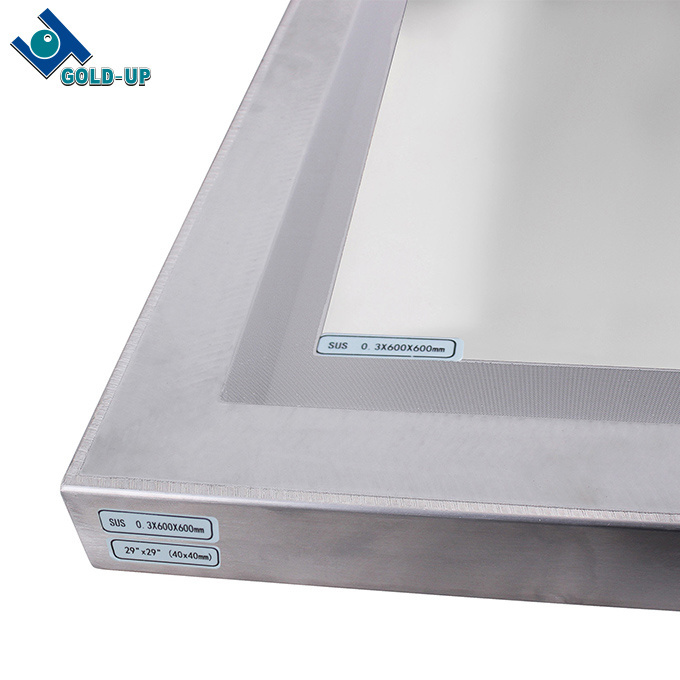 high tension SMT printing stencil frame with stainless steel sheet by Epoxy AB Glue for silk screen printing