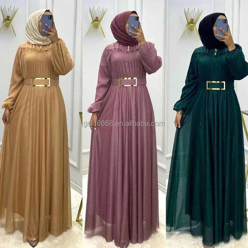 Indonesian robe Middle Eastern clothing Abaya Muslim dress Arab women's long dress