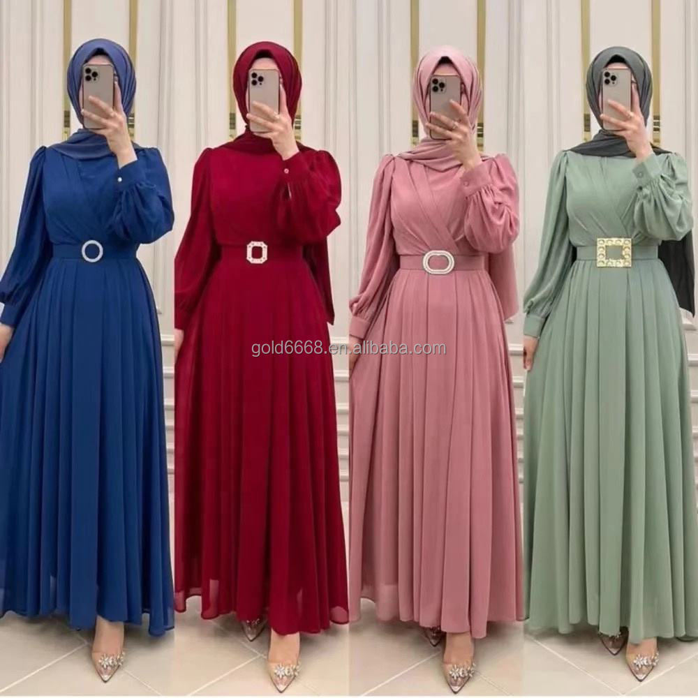 Indonesian robe Middle Eastern clothing Abaya Muslim dress Arab women's long dress