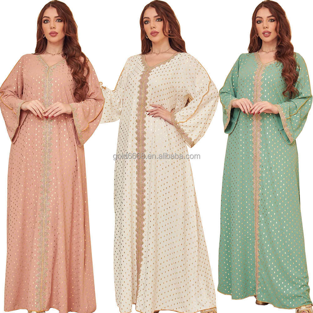 Indonesian robe Middle Eastern clothing Abaya Muslim dress Arab women's long dress