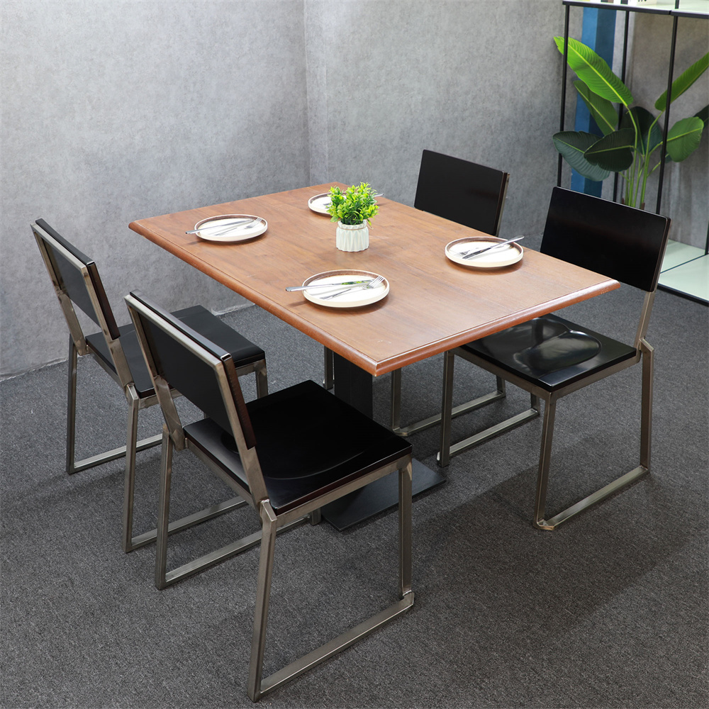 commercial round dining tables and 4 chair set cafe dining table set nordic furniture fast food table and chair