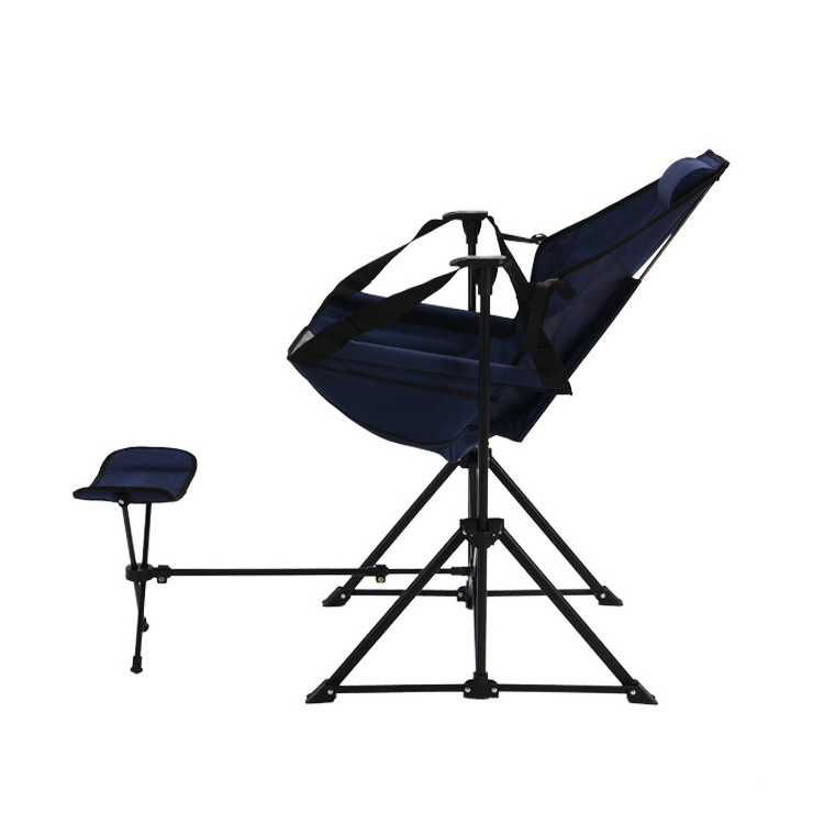 Garden portable outdoor camping swing shairs folding beach swing chair with footrest