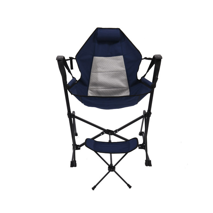 Garden portable outdoor camping swing shairs folding beach swing chair with footrest