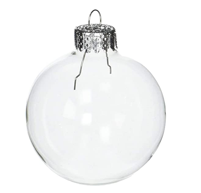 Custom Made Clear Hanging Glass Ball Christmas Tree Decorative Ornaments