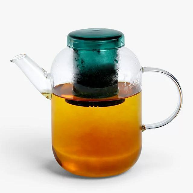 Custom Made Hand-blown Unique Designed Heat-resistant Borosilicate Glass Infusion Teapot