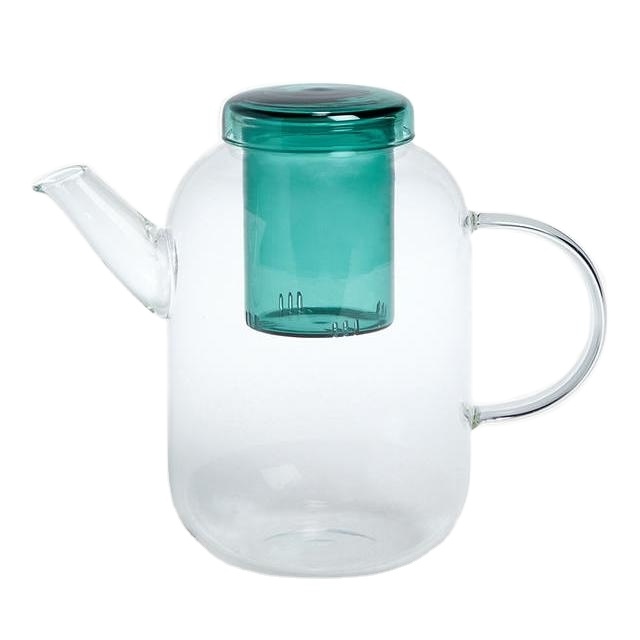 Custom Made Hand-blown Unique Designed Heat-resistant Borosilicate Glass Infusion Teapot