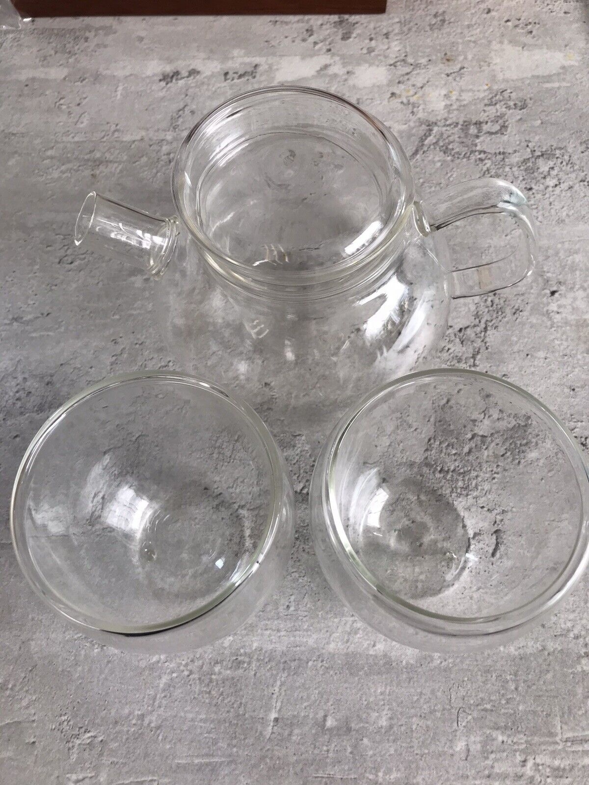 Bulk Clear Hand Blown Cone 200ml Glass Teapot