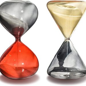 Wholesale Transparent Colorful Glass Sand Clock Hourglasses Sand Timer 5min 30 min 60min HourGlass