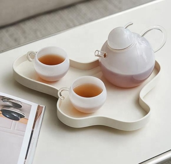 Wholesale Customized Heat Resistant Glass Teapot Cup Sets Cute Coffee Tea Kettle with Filter