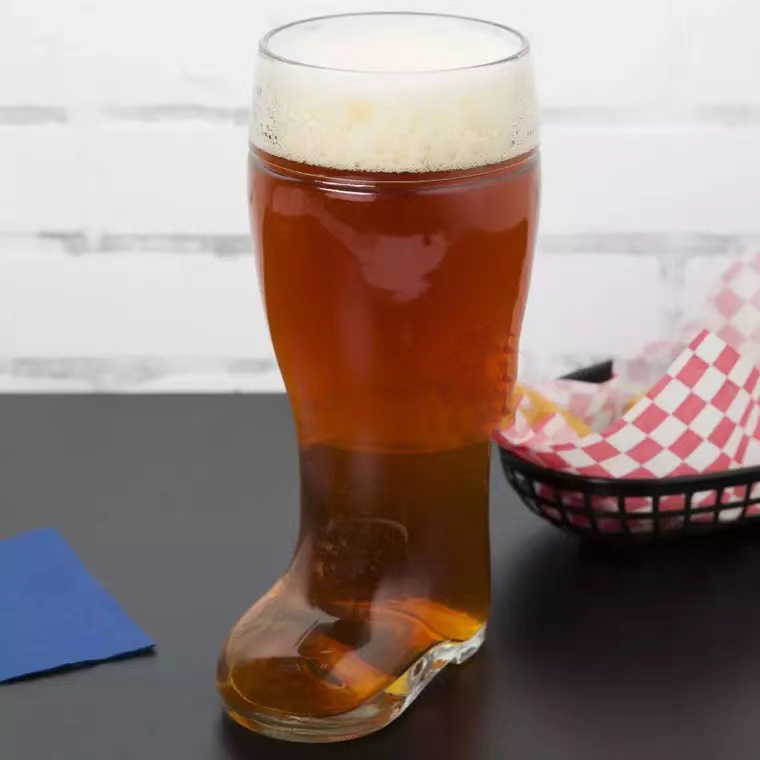 Custom Made Hand-blown Transparent Unique Shape Bar Glassware Craft Beer Glass Mug Boot Beer Glasses