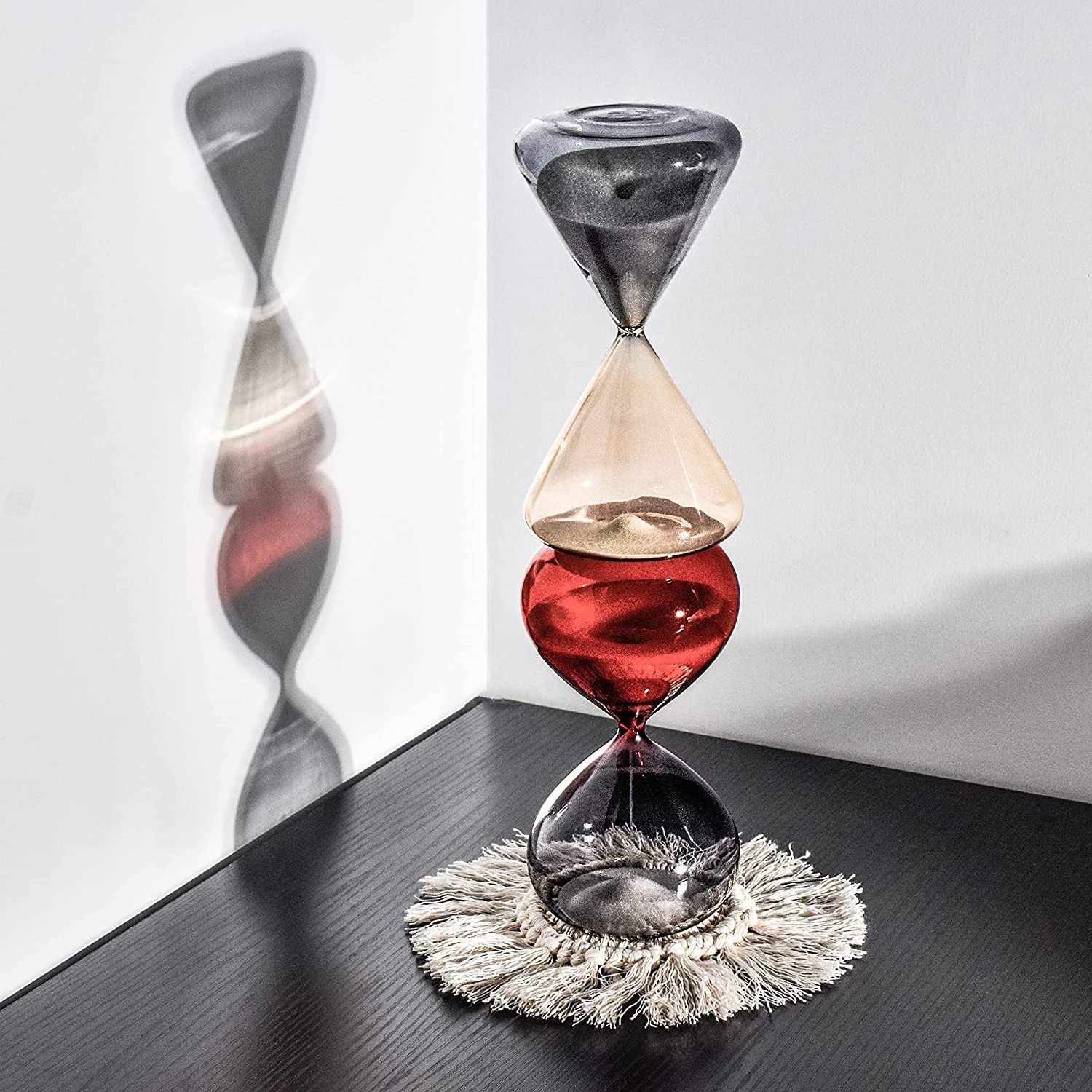 Wholesale Transparent Colorful Glass Sand Clock Hourglasses Sand Timer 5min 30 min 60min HourGlass