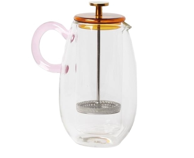 Wholesale Customized High Borosilicate Glass French Pressing Coffee Pot Coffee Maker French Press